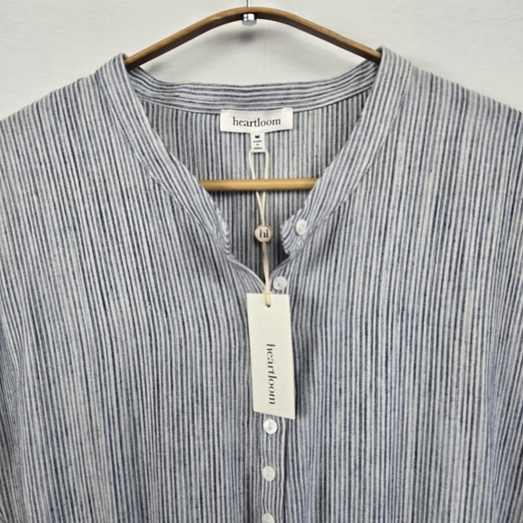 NEW HEARTLOOM Nicolette Stripe dress in blue and white Size Medium NWT - Picture 5 of 16